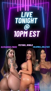 Guys i m going live 10pm est with colombia_dollface peithos_w0rld what