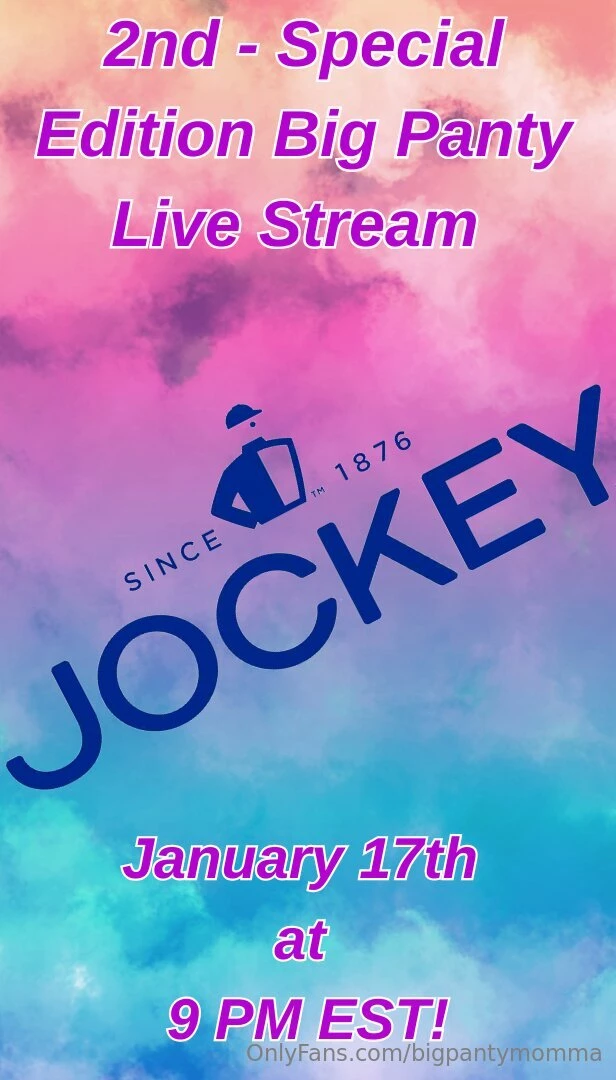 The special edition big panty jockeys live stream is tonight at 9 pm 