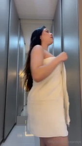 Oops the towel fell