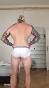 As requested by a fan hitting some muscle poses in my ck briefs