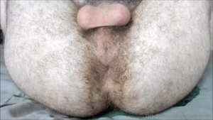 Spreading and winking my hairy asshole