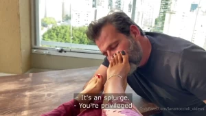 Lana and kiffafeet - passionated slave worship again this slave is