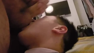 Vocal daddy comes home and makes me get my my knees and cum all over part 1