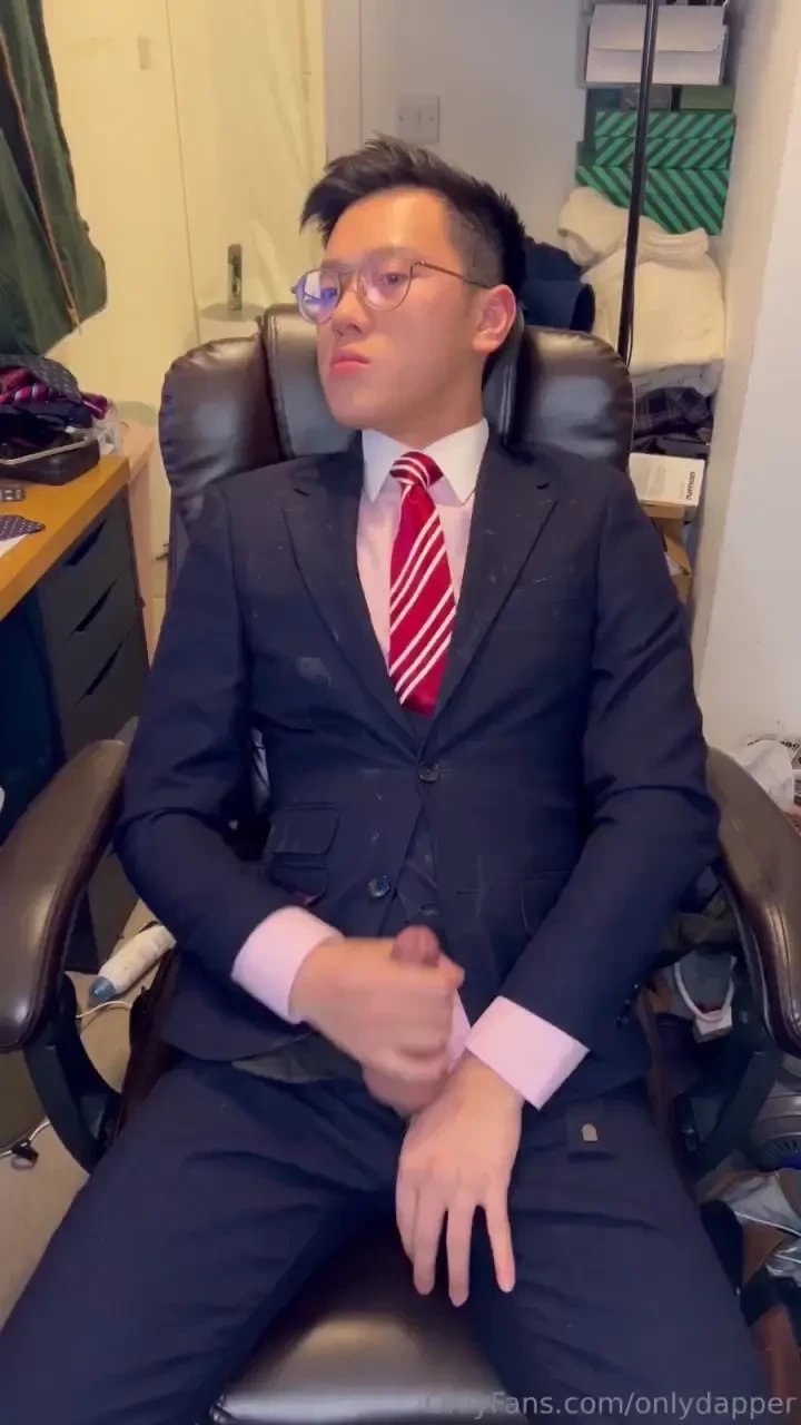 Just seeing that cum stained suit hanging in my office i just can t 