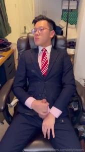 Just seeing that cum stained suit hanging in my office i just can t
