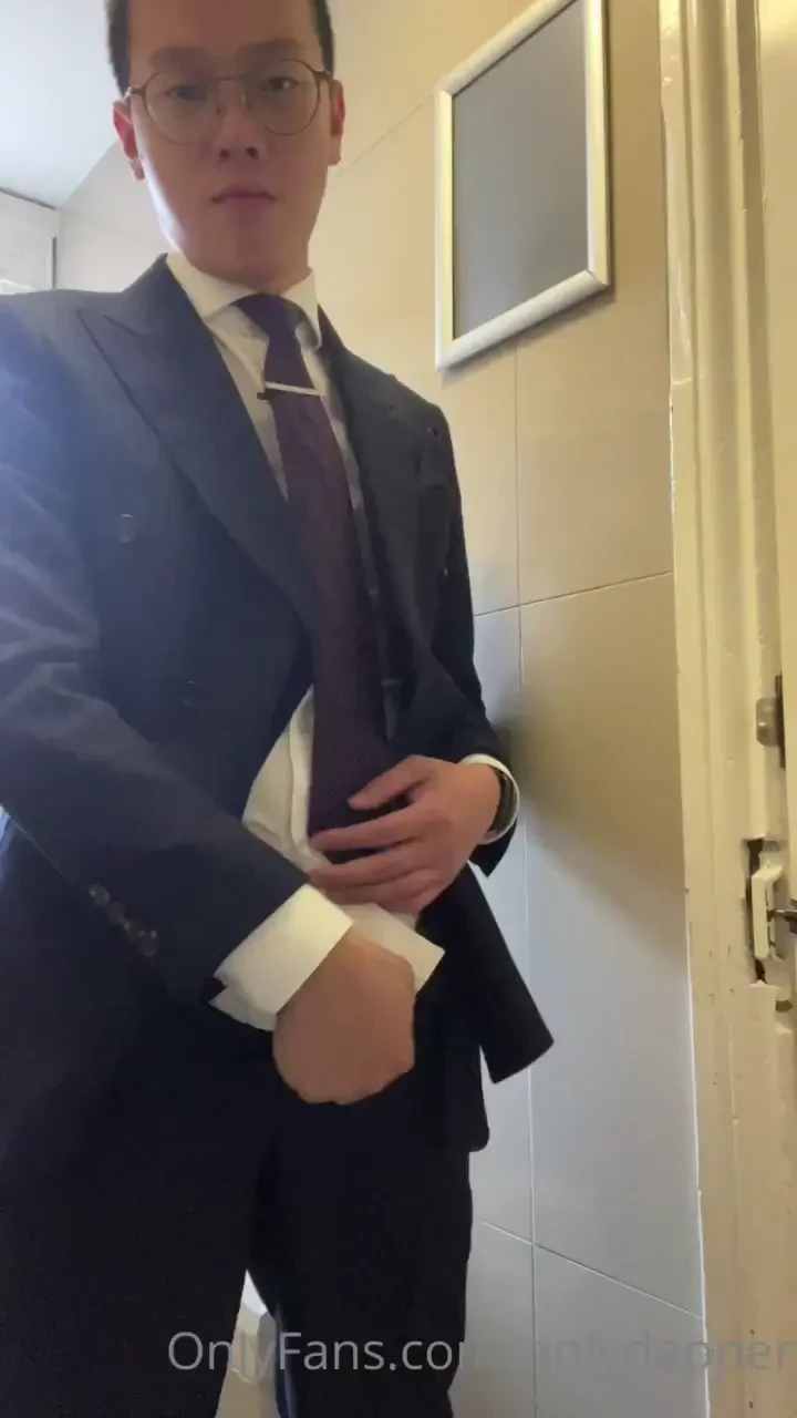 Day 27 - my double breasted secret wiping precum on the lining of my 