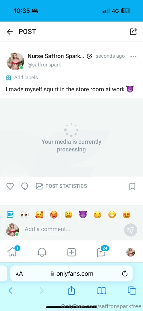 Filmed and posted straight away saffronspark 