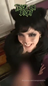 Trick or dick i just got a fat cock as a treat tonight wanna watch me