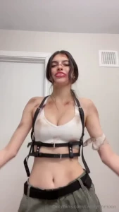 Watch me take my lara croft cosplay off and show my titties check your