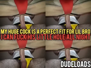 My huge cock is a perfect fit for lil bros hole i can fuck his little