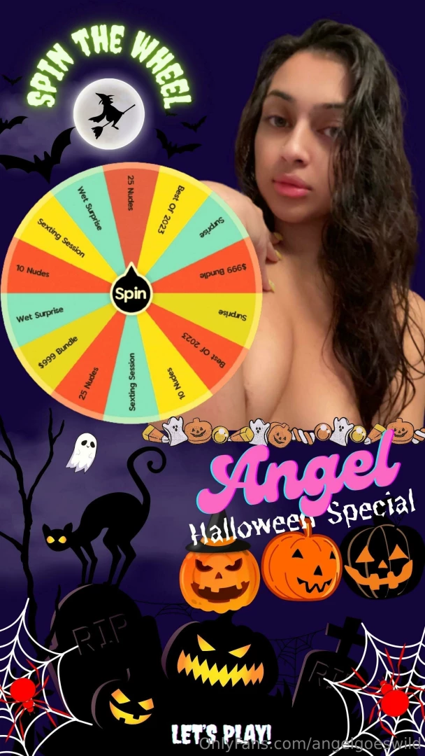 Hallowen special let s give the wheel a spin and try your luck darling 