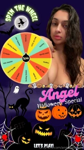 Hallowen special let s give the wheel a spin and try your luck darling