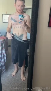 After the shower got a mirror so i can record stuff like this thanks