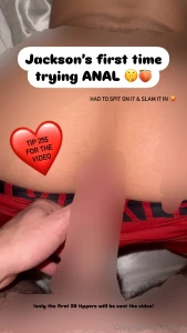 I had anal we re sending a video from it free to the first 75 subs to