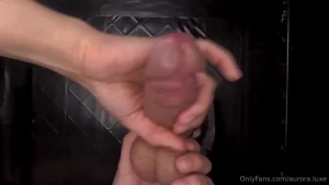 Milking his cock right above you watch me milk out all this precum as