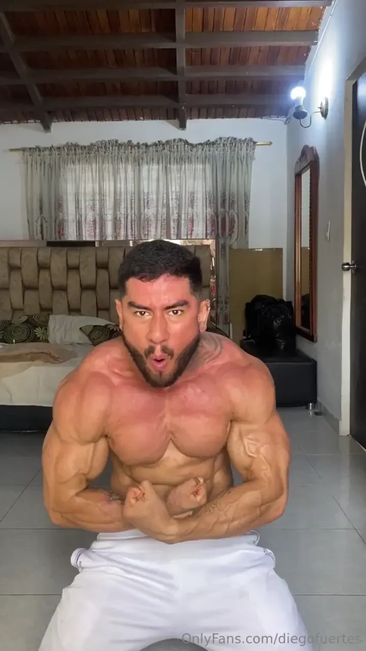 A muscular boy in his usual posing task what do you think 