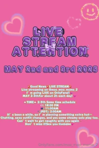 Gm i m sooo excited for the livestream on may 2nd and 3rd part 4
