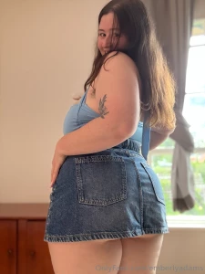 Do you like me in a blue mini skirt