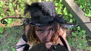 Witness me sucking daddy s big cock in a magical forest while we were