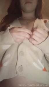 This coat opens up my heat a lot boobs tits bigtits busty redhead