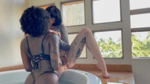 -- midnightsg and i get wet and wild in our hot tub on vacation i even