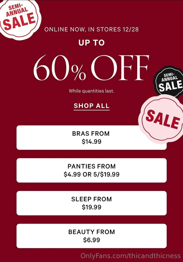 Victoria s secret semi annual sale you know i m a slut for vs i ll 