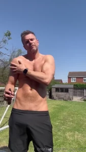 Oiling myself up on the sunshine who s doing my back