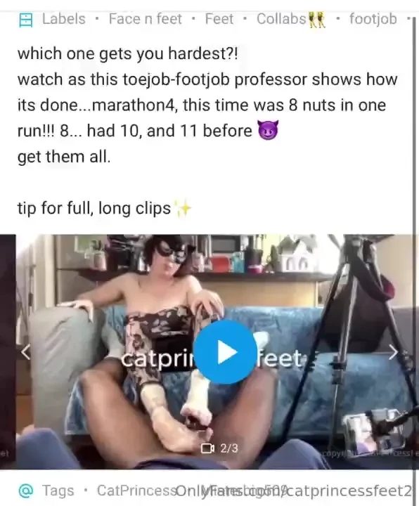 Which one would u want sooooo many full footjob clips on onlyfans com 