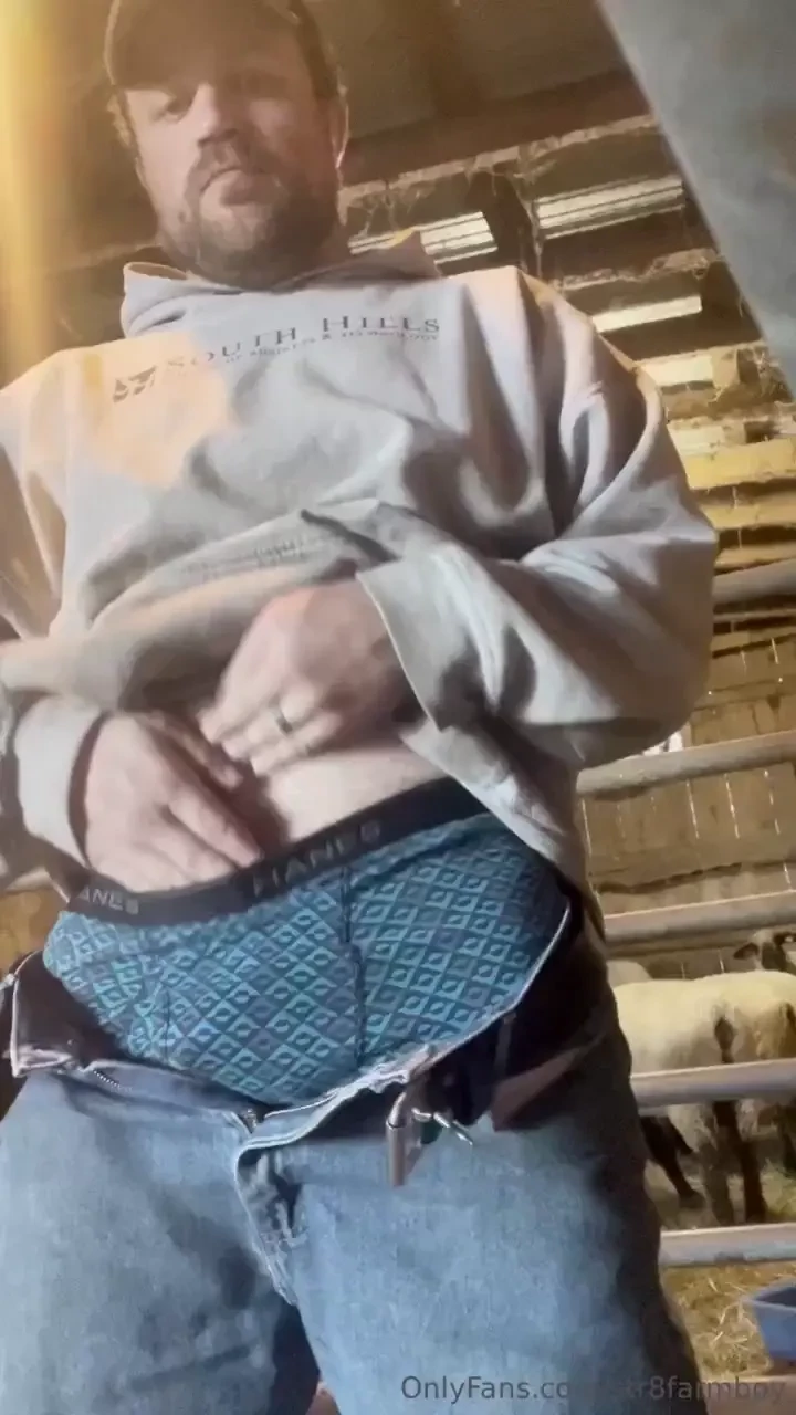 Little cock tease in the sheep barn 