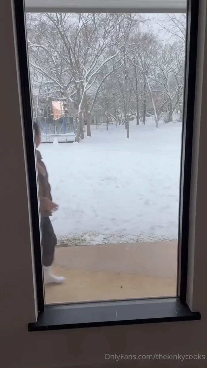 Snow day fun trying not to get caught 