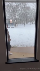 Snow day fun trying not to get caught