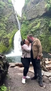 Vacay with mo - we got to see a waterfall in oregon this trip has been
