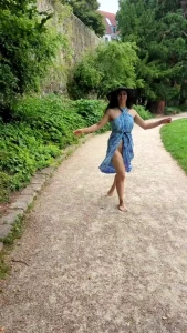 Today i enjoyed the sun during a walk i love wearing light fabrics and