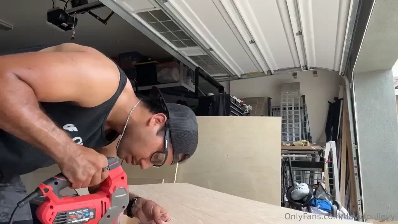 Cutting out some panel replacement pieces for the slider door that 