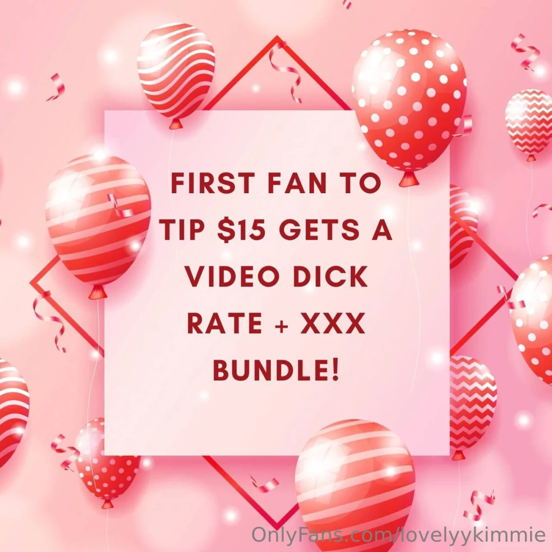 First to tip 15 gets a video dick rate amp xxx bundle 