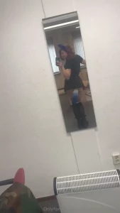 I m so in love with this tail that matches my blue ears so i can