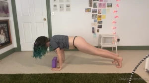 Got to stretch it out teasevideo yoga butt feet