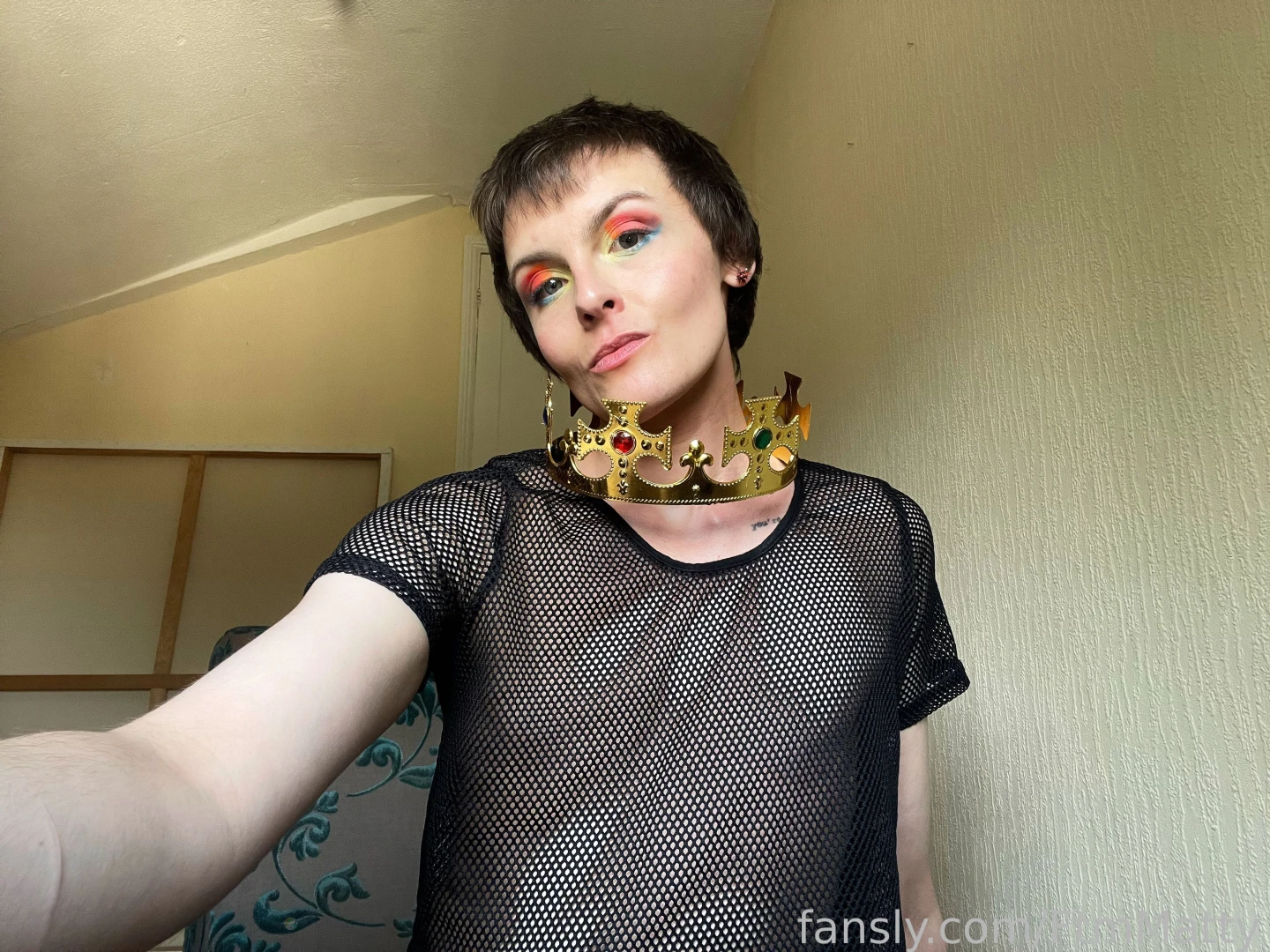 King of leaking my content early fyp fypage foryoupage rainbow makeup 