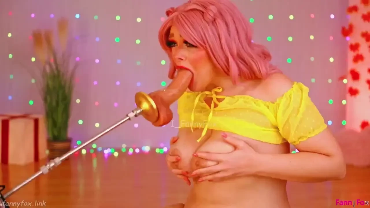 Fast throat fuck and spit on big boobs 