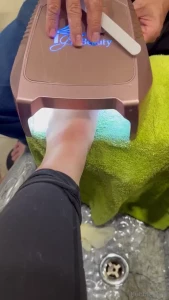 Look at my pretty little toes always a french tip girly always thank y