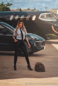 This hot pilot is ready to taken off jump on board unbuckle up and part 400