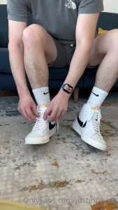 Part i breaking in the new kicks at the gym stay tuned for the socks