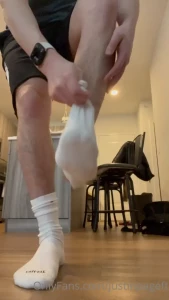 Some rainy day sock strip action