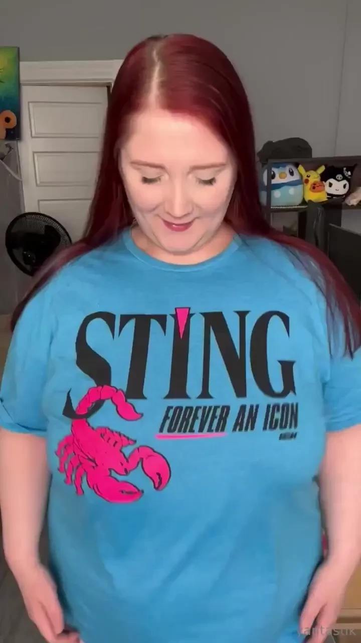 Once again hiding my huge melons underneath a wrestling t-shirt 