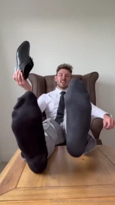 Show me how much you love my socked soles give in to your desires to