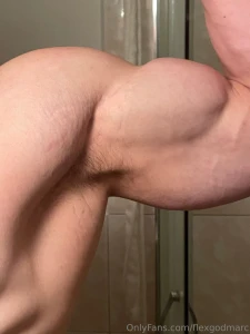 Newest content hard shredded muscle in close up video veins and big