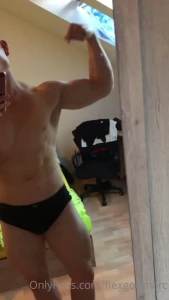 Flex biceps is the best thing when u get up showing muscles in the