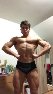 Shredded posing few weeks after my last contest