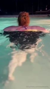 Coming swimming with me it s amazing how fat the plays with water part 1
