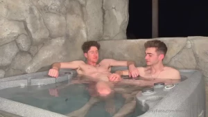 Hot tub nights are our favorite the steam was rising and not just from